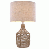 Lexi Lighting-Tilda Table Lamp - White Shade, Hemp Base